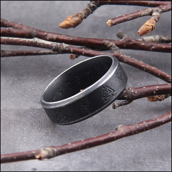 Bague Militaire<br> Runes Viking 3 Bague Militaire Runes Viking