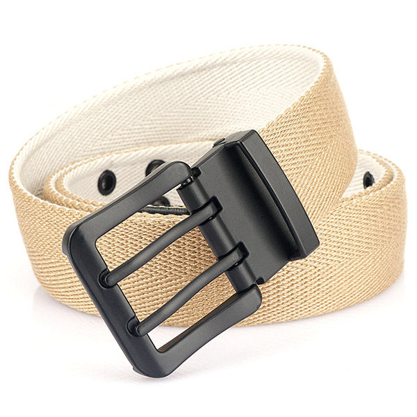 Ceinture Militaire Toile Beige