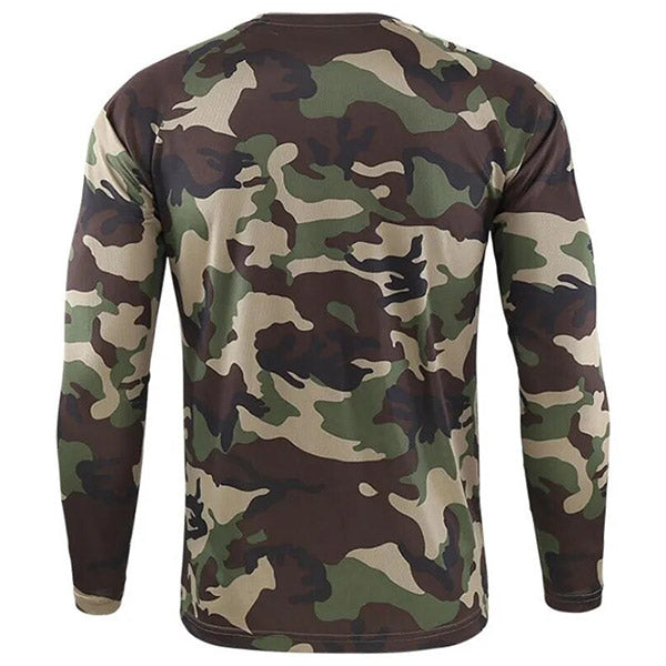 T-shirt Militaire<br> Camouflage Manche Longue 2 T-shirt Militaire Camouflage Manche Longue