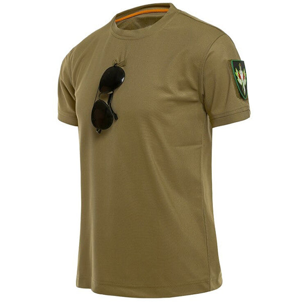 T-Shirt Militaire<br> Homme avec Écusson 3 T-Shirt Militaire Homme avec Écusson